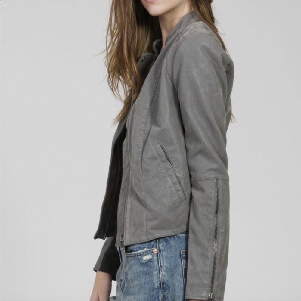 Free People Vegan Jacket Gray